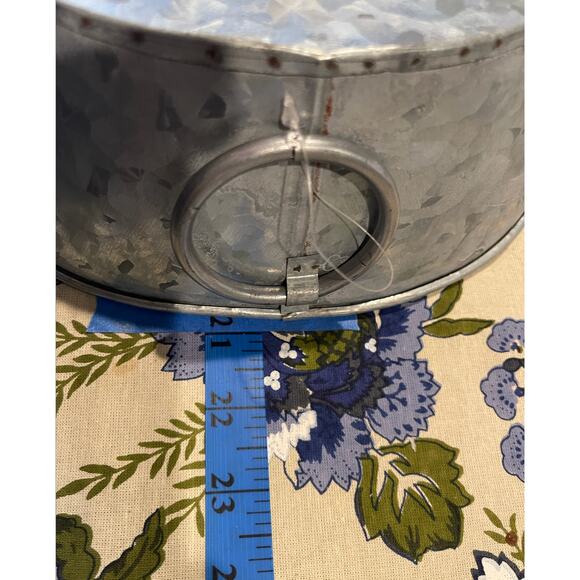 Vintage Harvest Blessings Metal Tin Oval Troth Fall Autumn Thanksgiving Country - Picture 5 of 7